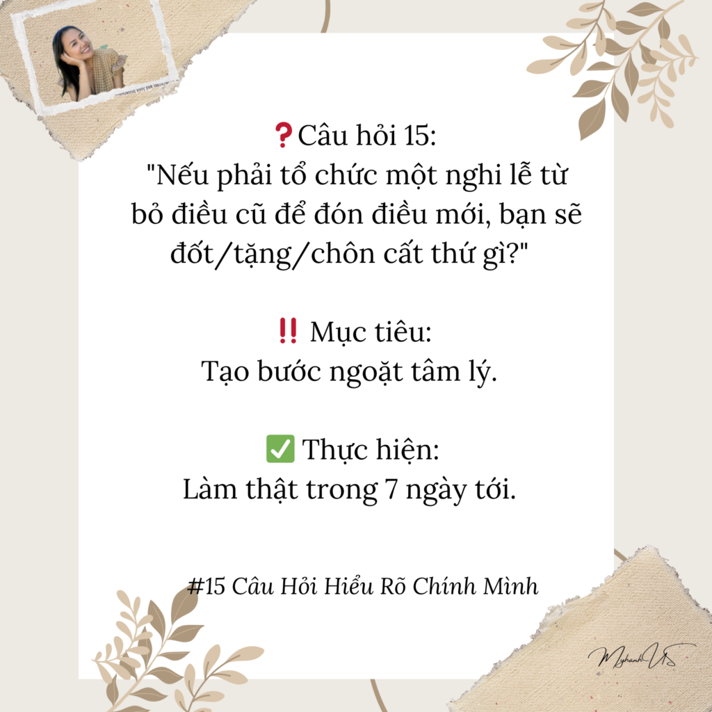 15 Câu hỏi Giúp Bạn Hiểu Rõ Chính Mình